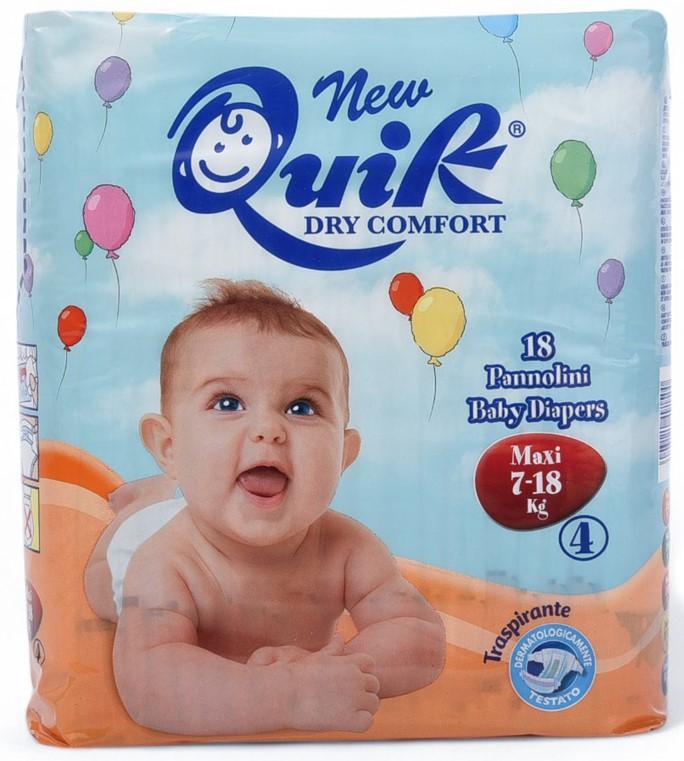 Дитячі підгузки «Quik» розмір 4 - махі 7/18 кг